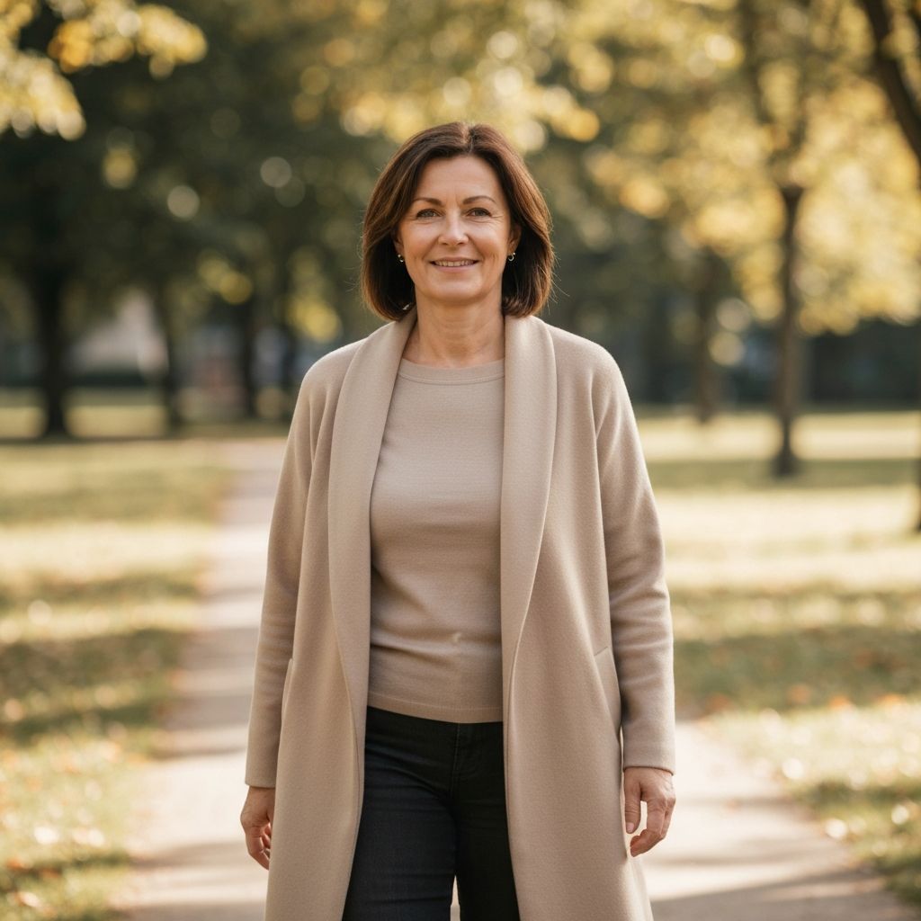 Middle-aged person in everyday activity